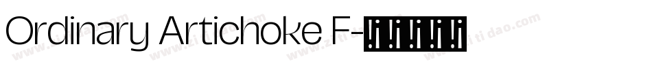 Ordinary Artichoke F字体转换